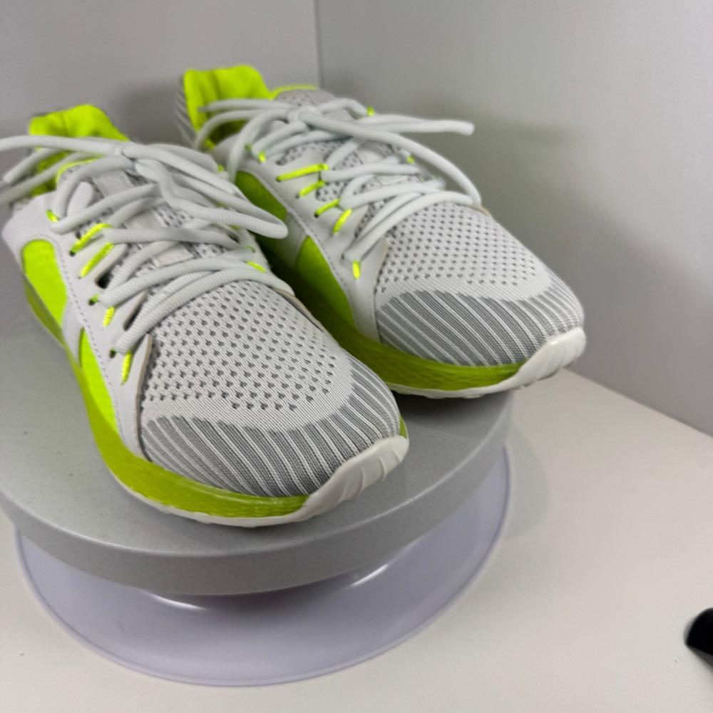 Neon Yellow Gray Running Sneakers Women's Athletic Shoes US 7.5 - Picture 2 of 10